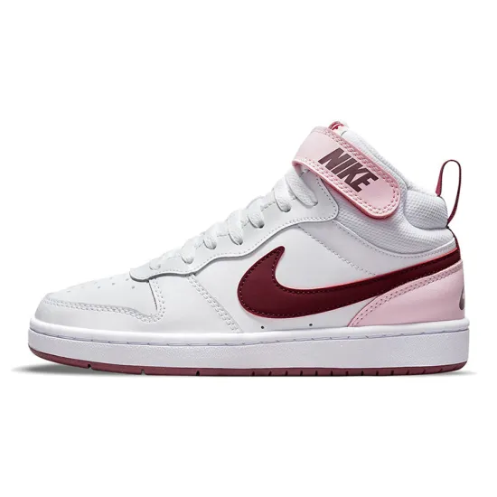 Nike Court Borough Mid 2 White Pink Foam GS