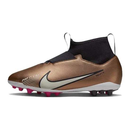 Nike Mercurial Superfly 9 Slip Resistant Cushioning Abrasion Resistant Mid Top Kids' Soccer Shoes Metal Copper Kids'