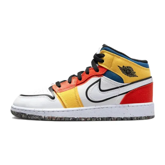 Jordan 1 Mid Multi-Color Canvas GS
