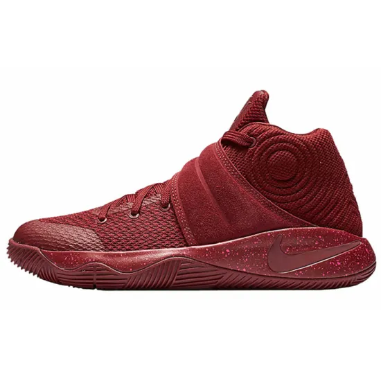 Nike Kyrie 2 Slip Resistant Cushioning Mid Top Children's Basketball Shoes Red Teenagers