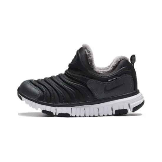 Nike Dynamo Free Slip-Resistant Cushioning Kids Lifestyle Shoes Black White Children Aged 3-7 Years Old