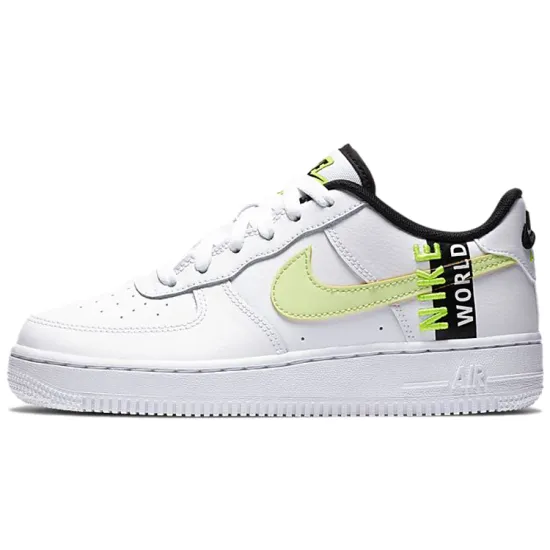 Nike Air Force 1 Low Worldwide White Barely Volt GS