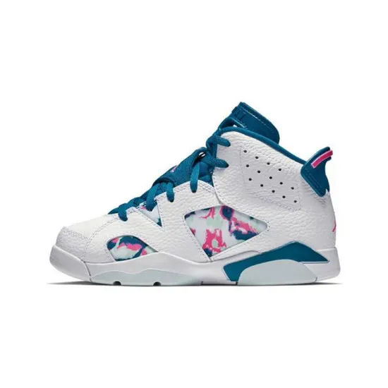 Jordan 6 Retro White Laser Fuchsia Green Abyss PS
