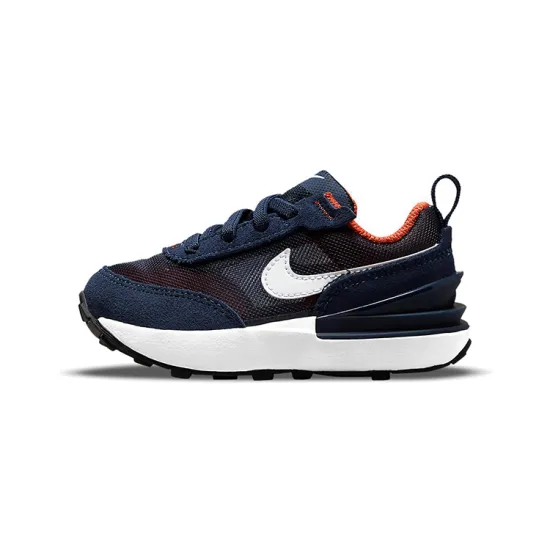 Nike Waffle One Low Top Sports Casual Shoes Blue Orange Infant And Toddler