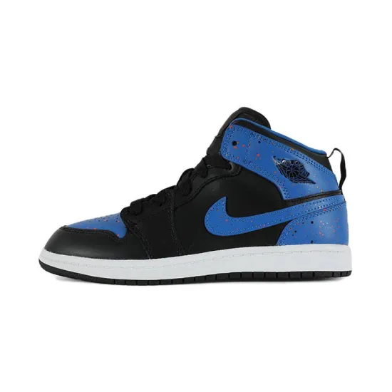 Jordan 1 Mid Royal Paint Splatter PS