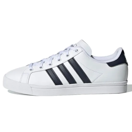 Adidas Originals Coast Star J Slip-Resistant Cushioning Low-Top Skateboard Shoes Dark Blue White Teenagers