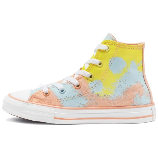 Converse Chuck Taylor All Star Slip-Resistant High-Top Canvas Shoes Blue Pink Yellow Patchwork Teenagers