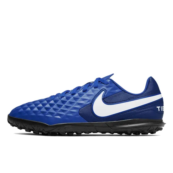 Nike JR LEGEND 8 Club TF Anti Slip Wear Resistant Low Top Kids' Soccer Shoes Blue Kids'