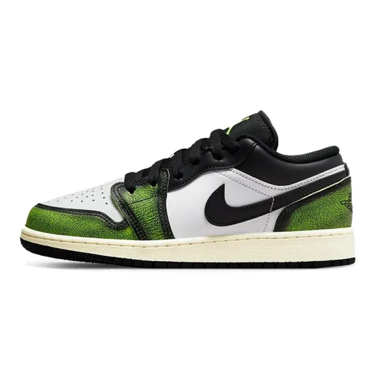 Jordan 1 Low Wear Away Electric Green GS