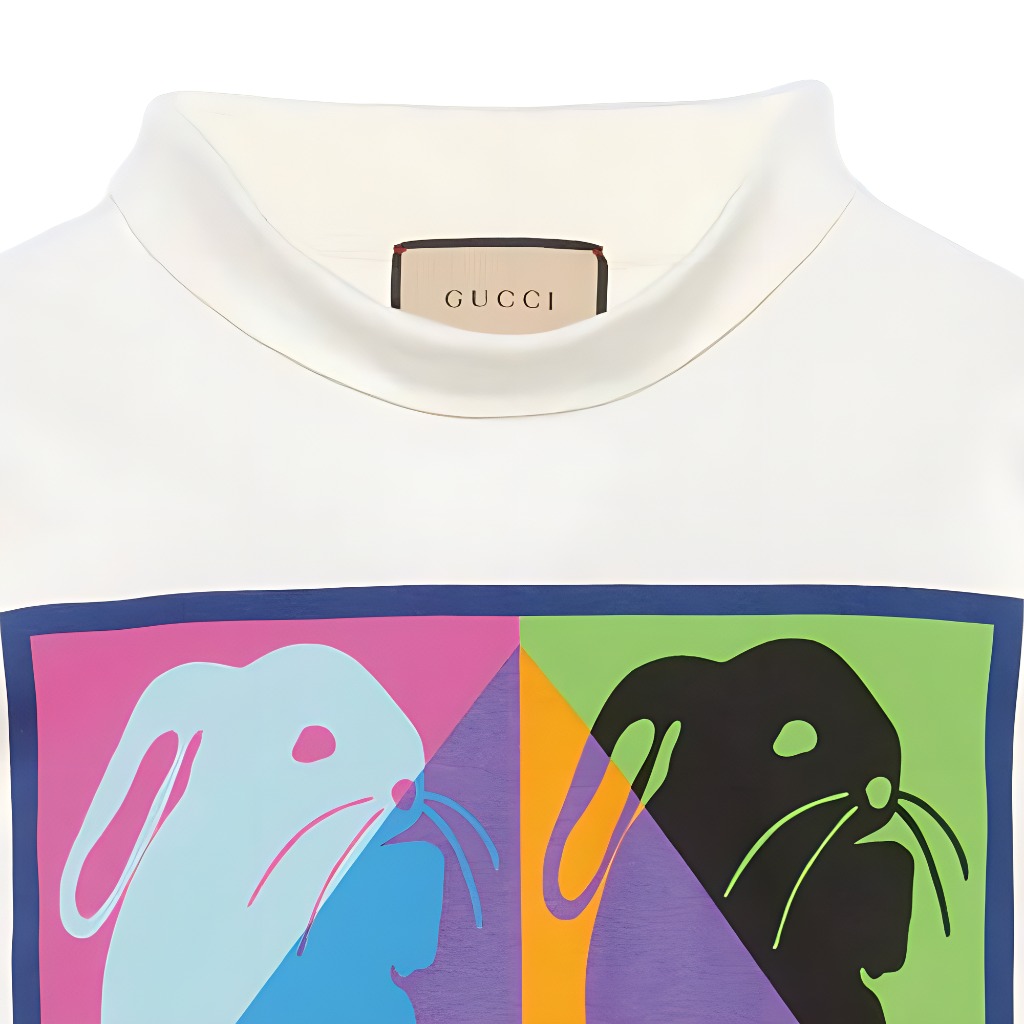 Женская футболка Gucci 723561-XJE2L-9095 (белый) — фото 7