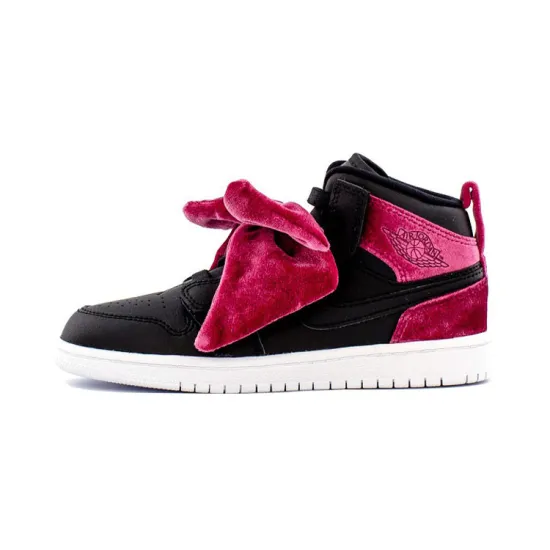 Jordan 1 Mid Bow PS Black Noble Red