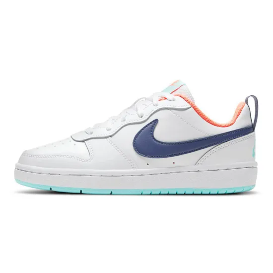 Nike Court Borough Low 2 White Navy GS