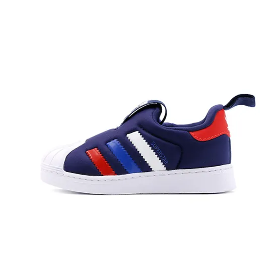Adidas Originals Superstar Series Low-Top Skateboard Shoes Blue Infant And Toddler