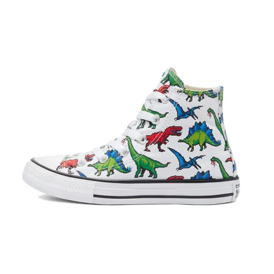 Converse Chuck Taylor All Star Slip Resistant Anti Kick Cushioning High Top Kids Canvas Shoes White Teenagers