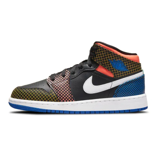 Jordan 1 Mid MMD Multi-Color Grid GS