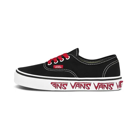 Vans Authentic Kids 'Sketch Sidewall - Black Red'