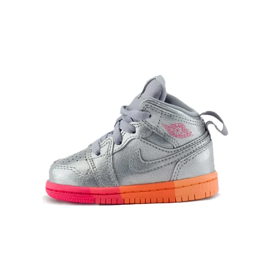 Jordan 1 Mid TD Metallic Silver Pink Crimson