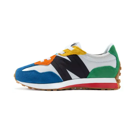 New Balance NB 327 Cushioning Anti-Slip And Wear-Resistant Low-Top Running Shoes Gray Children Aged 3-7 Years Old