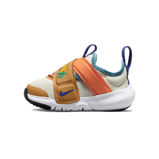 Nike Flex Advance Bt Anti Slip And Wear Resistant Breathable Low Top Running Shoes Orange Yellow Infant And Toddler