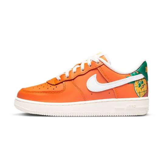 Nike Air Force 1 LV8 Low Top Skateboard Shoes Lava Orange Children Aged 3 7 Years Old