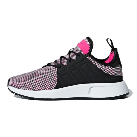 Adidas Originals X_PLR J Anti-Slip Wear-Resistant Low-Top Sports Casual Shoes Pink Black Patchwork Teenagers