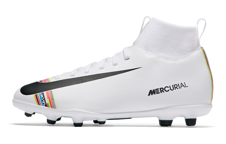 Big kids Nike JR Superfly 6 Mercurial 12 Club CR7 MG multi-field football boots Ronaldo white