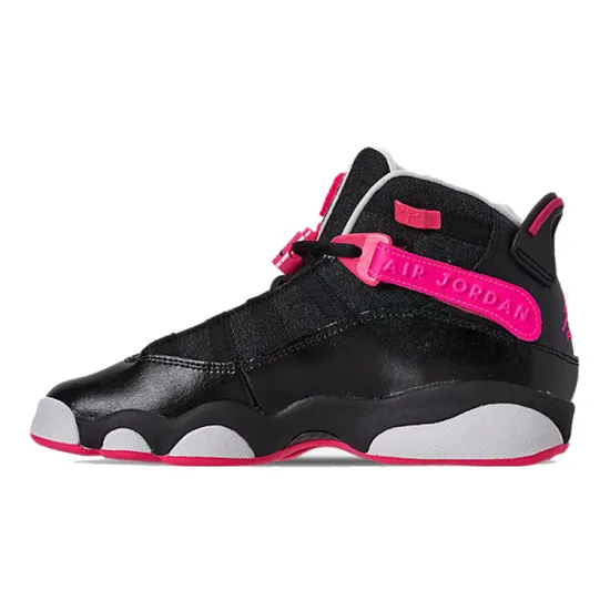 Jordan 6 Rings Black Hyper Pink White GS