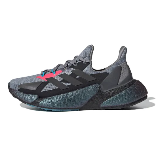 Adidas X9000l4 Anti-Slip Wear-Resistant Low-Top Running Shoes Gray Black Teenagers