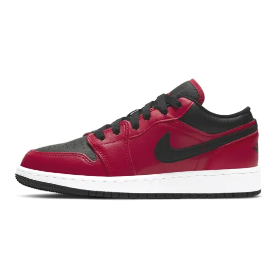 Jordan 1 Low Gym Red Black Pebbled GS