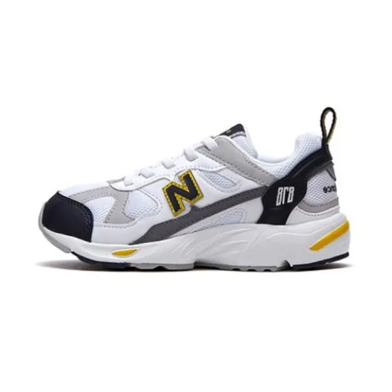 New Balance NB 878 Wear Resistant Low Top Kids' Running Shoes White Gray Children Aged 3 7 Years Old