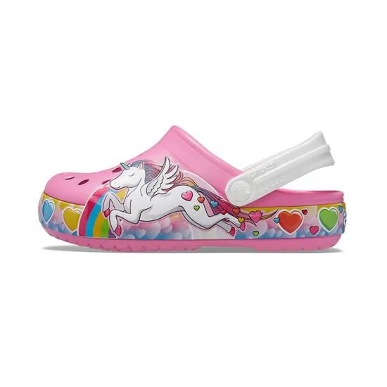 Crocs Classic Clog Fun Preppy Unicorn Children's Sandals Rose Pink Kids'