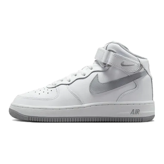Nike Air Force 1 Mid LE White Wolf Grey GS