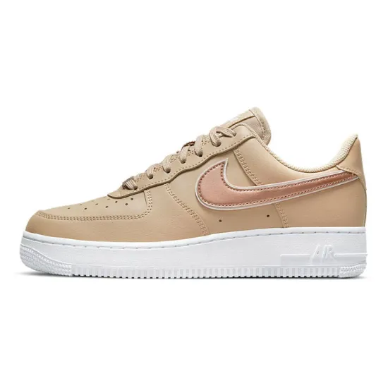 Nike Air Force 1 '07 Tan Metallic Rose Gold Women's