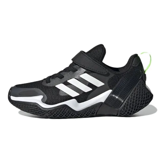 Adidas 4Uture Runner Sport K Anti Slip And Wear Resistant Breathable Low Top Running Shoes Black White Kids'