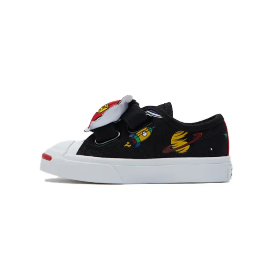 Converse Jack Purcell Low Top Skateboard Shoes Black Red Infant And Toddler