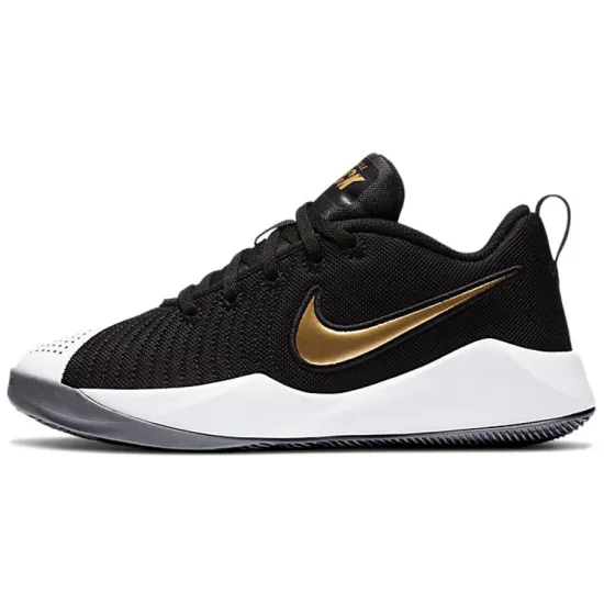 Nike Team Hustle Quick 2 Black Metallic Gold GS