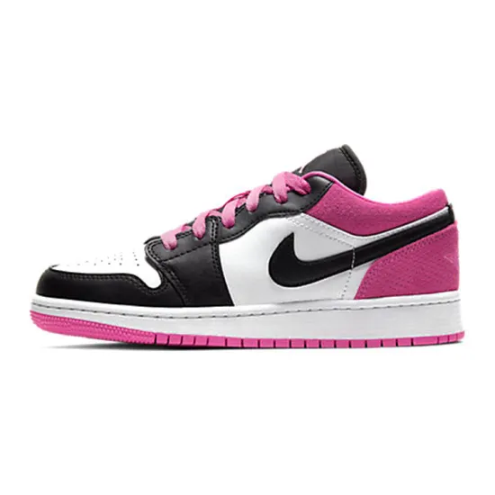 Jordan 1 Low Black Active Fuchsia GS