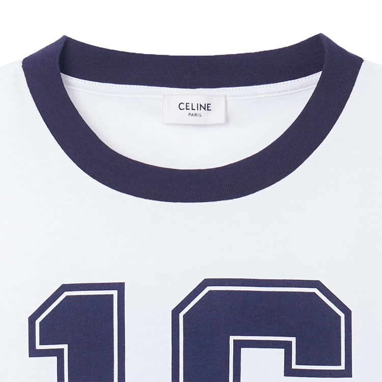 Женская футболка CELINE FW22 T (темно-синяя) — Темно-синий — фото 5
