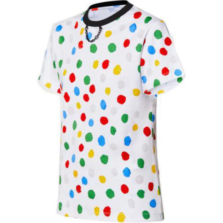 Женская футболка Louis Vuitton x Yayoi Kusama с принтом (белая) — фото 3
