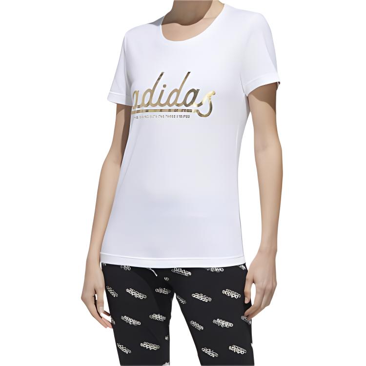Женская футболка adidas W Colgt Foil T (белая) — фото 5