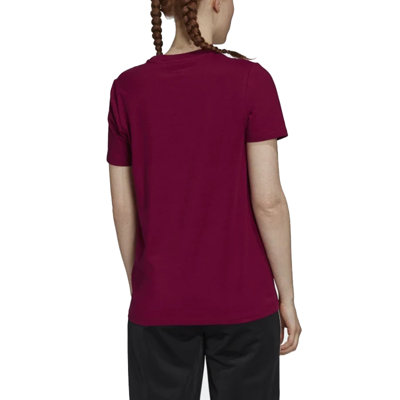 Женская футболка adidas originals Trefoil Tee (малиновый) — фото 5