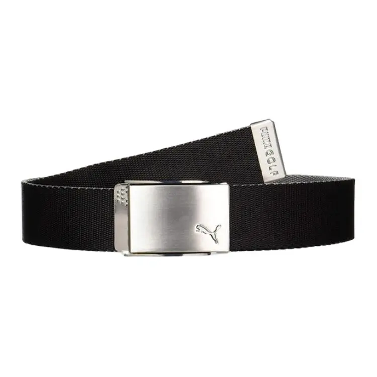 PUMA Fabric Belts Men's Black Width 3.7CM