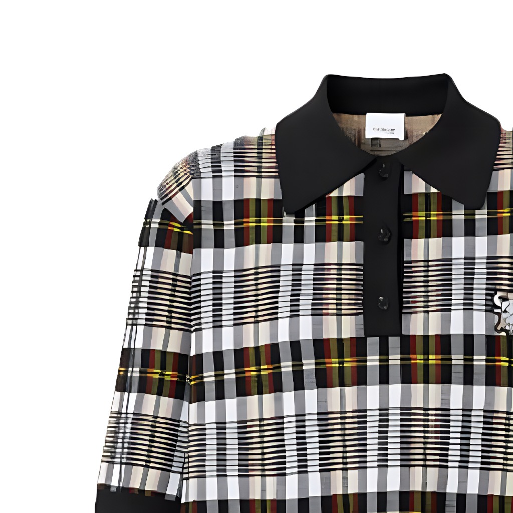 Футболка поло Burberry (черная) — фото 6