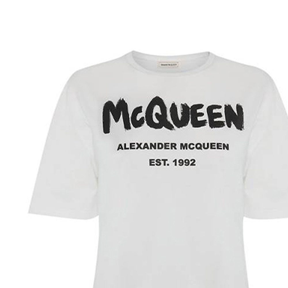 Футболка Alexander McQueen Logo (белая) — фото 4