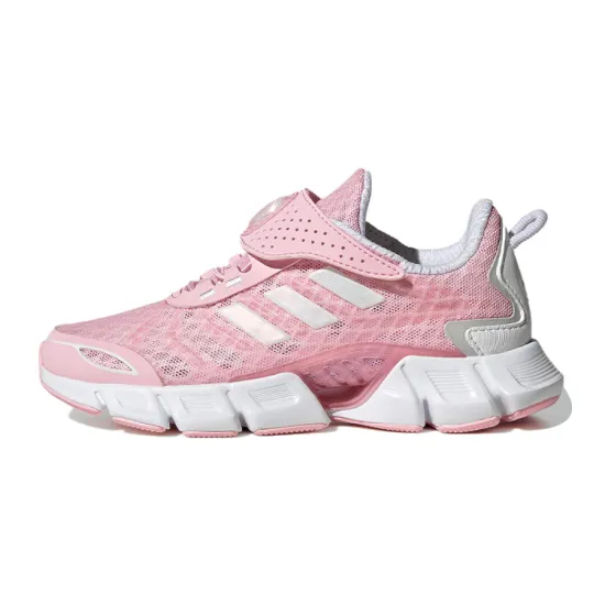 Adidas Breeze Series Slip Resistant Cushioning Abrasion Resistant Low Top Kids' Running Shoes Pink Gray Kids'