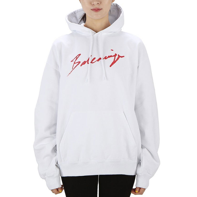 Женская худи Balenciaga SS21 Logo (белый) — фото 2