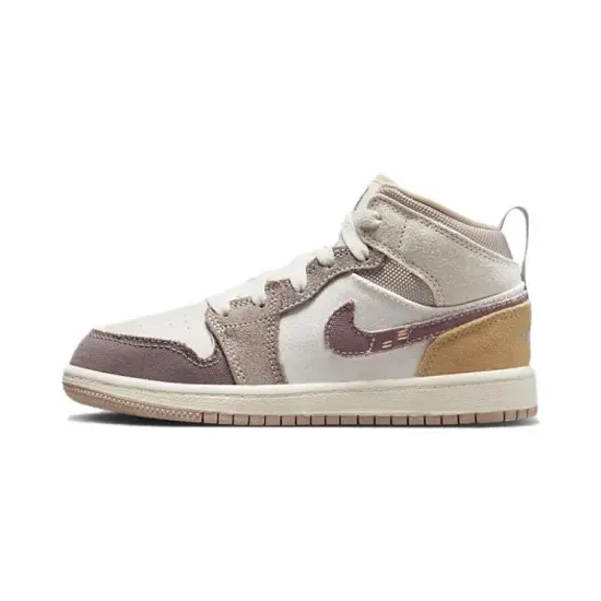 Jordan Kids Air Jordan 1 Mid Craft Se Ps "Taupe Haze" Sneakers