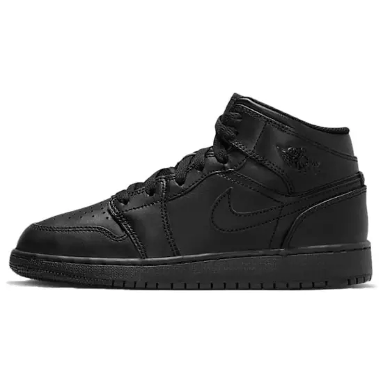 Jordan 1 Mid Triple Black GS