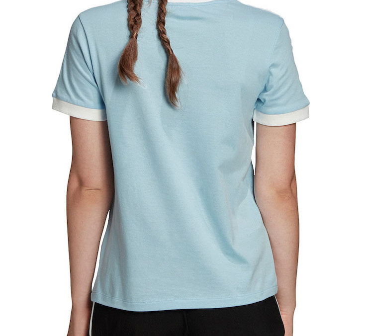 Женская футболка adidas originals 3 STR TEE (синий) — фото 4