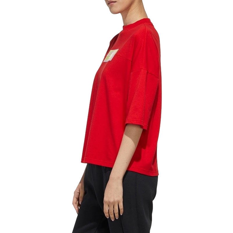 Женская футболка adidas Oversize T-shirt (красная) — фото 3